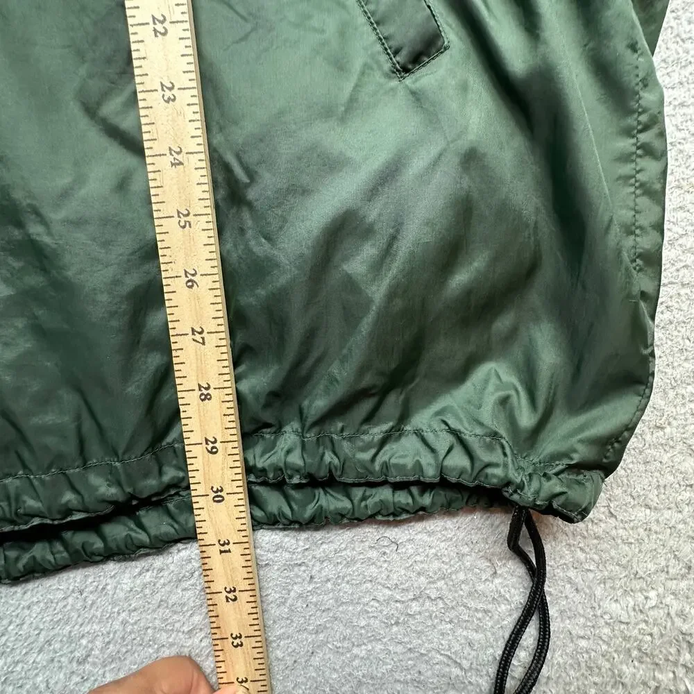 Vintage Old Navy Anorak Windbreaker Hoodie Jacket Mens XL Green 1/4 Zip